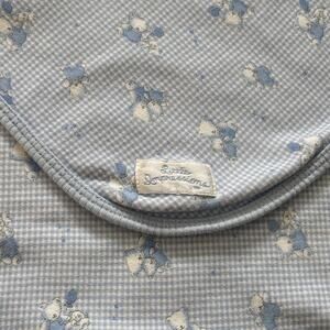 Vintage First Impressions Baby Blanket Blue Teddy Bear Balloon Dog Lovey READ